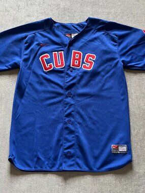 Vintage Chicago Cubs Mark Prior Nike Jersey Men L Blue MLB #22 Stitched Baseball